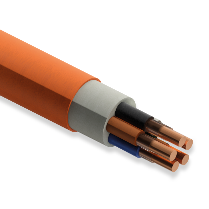 Koç Kablo N2XH FE 180, 5x1.5 mm, Halojen Free, 1 Metre, 0.6/1 kV, XLPE İzoleli, Alev İletmeyen Bakır İletkenli Kablo