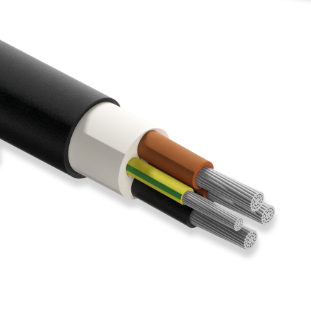 Altın Kablo YAVV, 3x300+150 mm, NAYY Kablo, 1 Metre, 0.6/1 kV, Alüminyum İletkenli, PVC İzoleli Yeraltı Kablosu