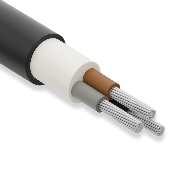 Altın Kablo YAVV, 3x95 mm, NAYY Kablo, 1 Metre, 0.6/1 kV, Alüminyum İletkenli, PVC İzoleli Yeraltı Kablosu
