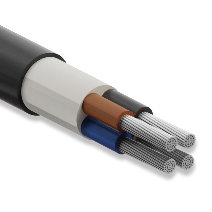 Altın Kablo YAVV, 4x16 mm, NAYY Kablo, 1 Metre, 0.6/1 kV, Alüminyum İletkenli, PVC İzoleli Yeraltı Kablosu