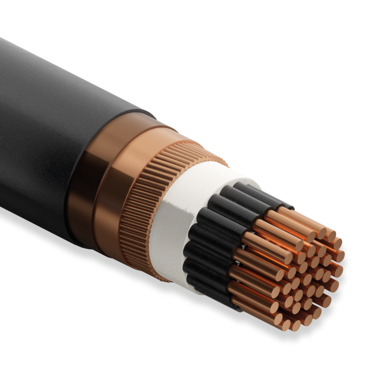 Öznur Kablo YVC7V, 30x2.5/9 mm, NYCY Kablo, 1 Metre, 0.6/1 kV, XLPE İzoleli, Bakır İletkenli, Konsantrik İletkenli, PVC İzoleli Kablo