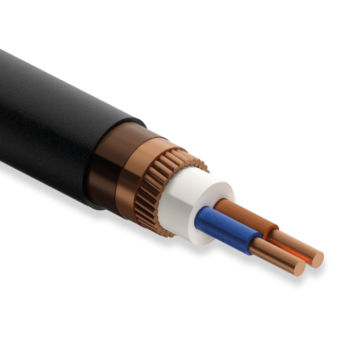 Öznur Kablo N2XCH, 2x35+16/16 mm, 1 Metre, 0.6/1 kV, XLPE İzoleli, Bakır İletkenli, Konsantrik İletkenli, HFFR İzoleli Kablo