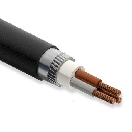 Koç Kablo N2XRH, 3x16 mm, 1 Metre, 0.6/1 kV, XLPE İzoleli, Bakır İletkenli, Yuvarlak Galvanizli Çelik Tel Zırhlı Kablo