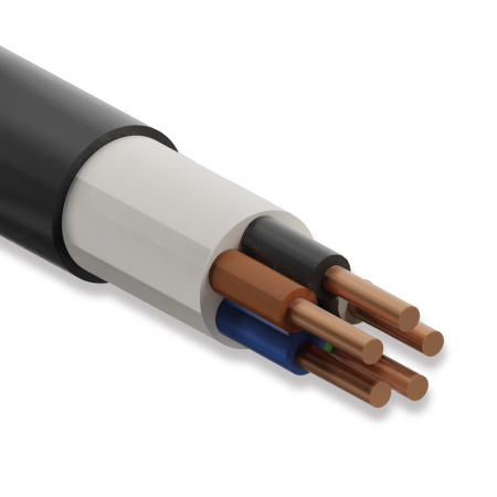 Altın Kablo YVV-U, 5x6 mm, NYY Kablo, 1 Metre, 0.6/1 kV, Bakır İletkenli, PVC İzoleli Yeraltı Kablosu