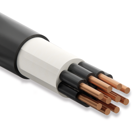 Koç Kablo YVV-U, 10x1.5 mm, NYY Kablo, 1 Metre, 0.6/1 kV, Bakır İletkenli, PVC İzoleli Yeraltı Kablosu