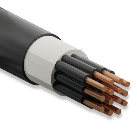 Koç Kablo YVV-U, 14x2.5 mm, NYY Kablo, 1 Metre, 0.6/1 kV, Bakır İletkenli, PVC İzoleli Yeraltı Kablosu