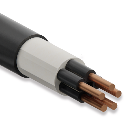 Koç Kablo YVV-U, 5x2.5 mm, NYY Kablo, 1 Metre, 0.6/1 kV, Bakır İletkenli, PVC İzoleli Yeraltı Kablosu
