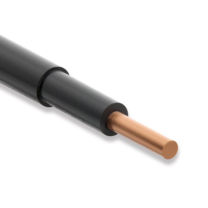 Koç Kablo YXV-U, 1x4  mm, N2XY Kablo, 1 Metre, 0,6/1 kV, XLPE İzoleli, Bakır İletkenli Kablo