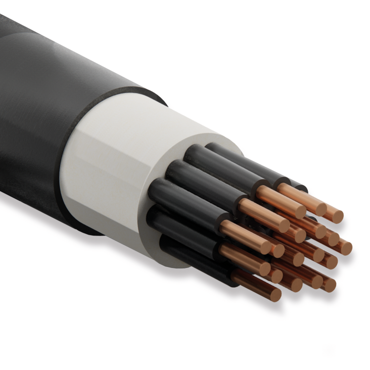 Öznur Kablo YVV-U, 19x2.5 mm, NYY Kablo, 1 Metre, 0.6/1 kV, Bakır İletkenli, PVC İzoleli Yeraltı Kablosu