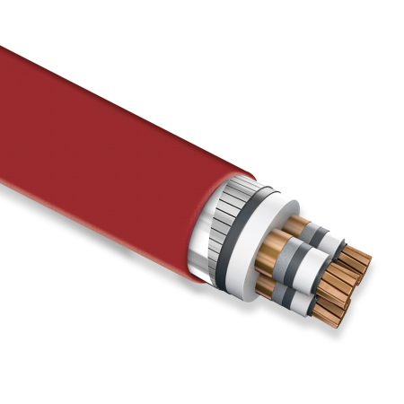 Öznur Kablo YXC8VZ3V-R, 3x400/35 mm, 2XSEYFGBY Kablo, 1 Metre, 20.3/35 kV, XLPE İzoleli, Çok Telli, Bakır İletkenli Orta Gerlim Kablosu