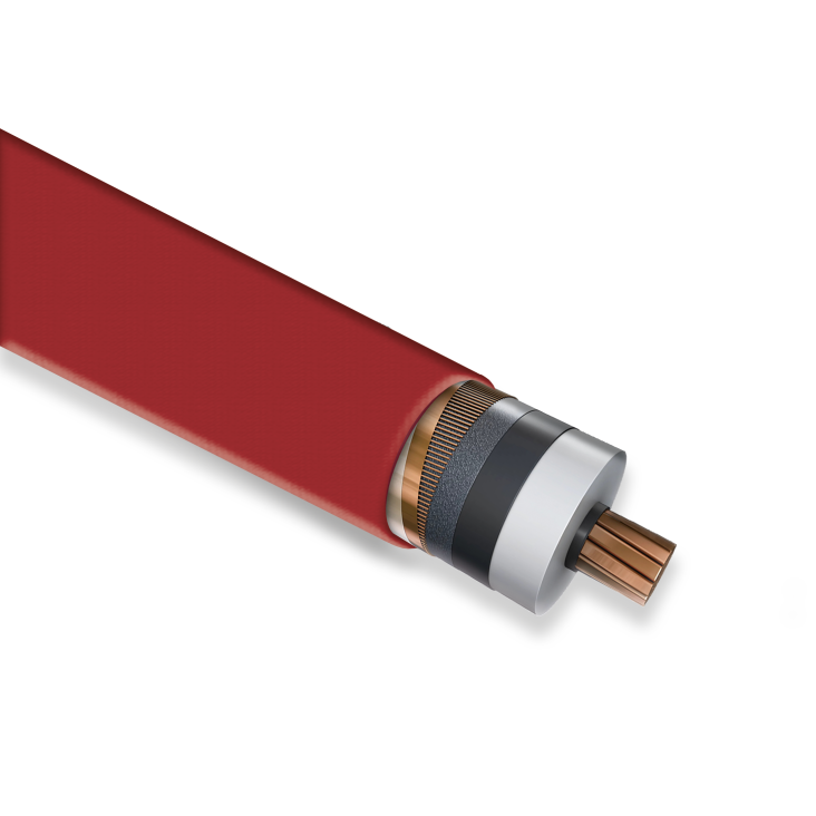 Öznur Kablo YXC7V-R, 1x300/25 mm, 2XSY Kablo, 1 Metre, 6/10 kV, XLPE İzoleli, Çok Telli, Bakır İletkenli Orta Gerlim Kablosu