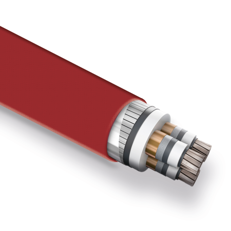 Öznur Kablo YAXC8VZ3V-R, 3x185/25 mm, A2XSEYFGBY Kablo, 1 Metre, 8.7/15 kV, XLPE İzoleli, Çok Telli, Bakır İletkenli Orta Gerlim Kablosu