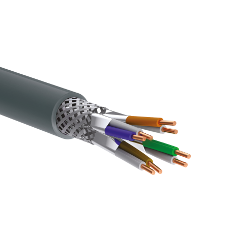 Reçber 506075, SL400 U23, LSZH, Cat6 U/UTP, 4x2x23AWG, Euro-Class Dca, Gri, Halojen Free İzoleli, Data Kablosu