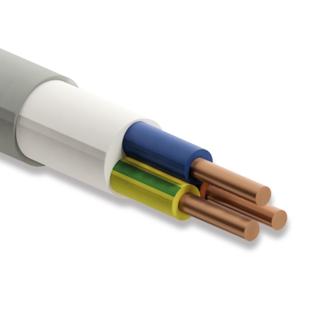 Prysmian Kablo 20030659, NHXMH, 3x1.5 mm, Halojen Free, 1000 Metre, 300/500 Volt, Gri, XLPE İzoleli, Bakır İletkenli Kablo, 1 Makara